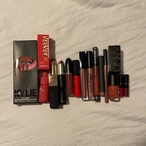 Lipstick, lip stain, and lip gloss set